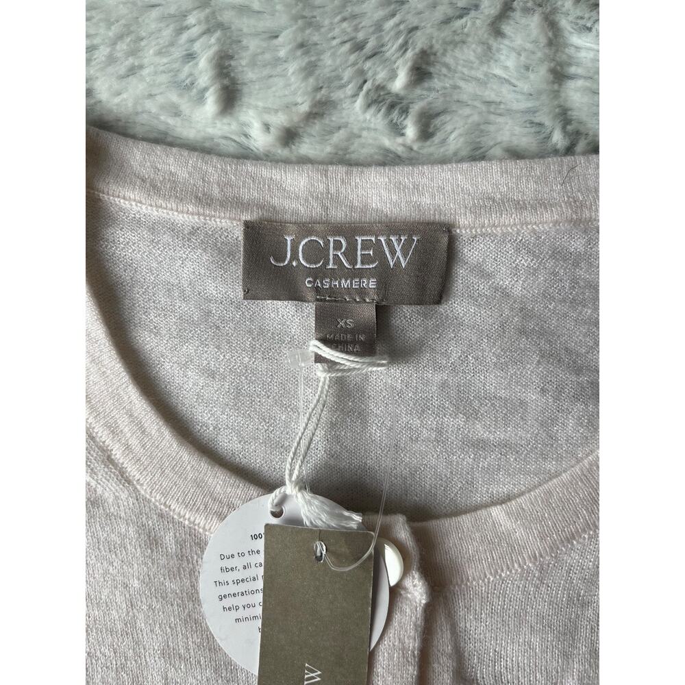 J.Crew Featherweight 100% Cashmere Cardigan Snow Ivory XS NWT $168 BZ400 Preppy - Picture 2 of 10